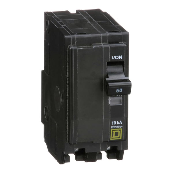Square D Miniature Circuit Breaker, QO Series, 50A, 2 Pole, 120/240V AC, 10kA at 120/240V AC QO250CP - main
